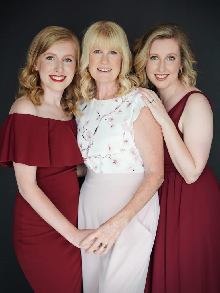 Mother and daughters portrait photography