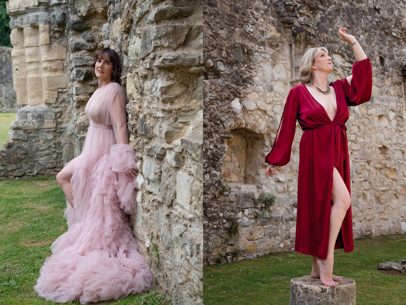 Elegant portraits taken on location within the grounds of a castle in Hampshire