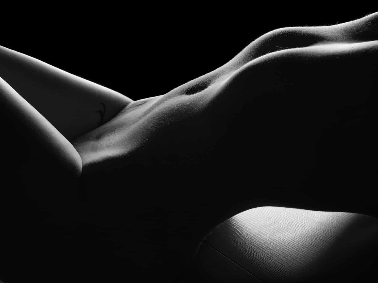 Nude portrait captured during a bodyscape photoshoot